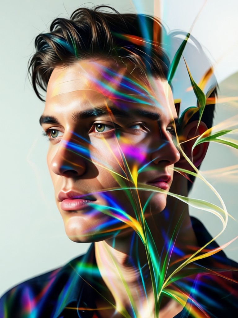 Portrait integrated with musical instruments