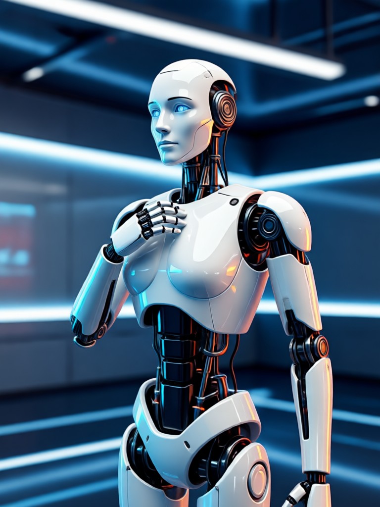 Phone screen showing the AI robot filter interface in the gloglo app
