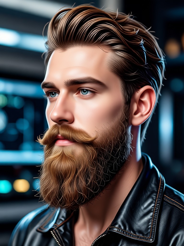Before after AI beard transformation