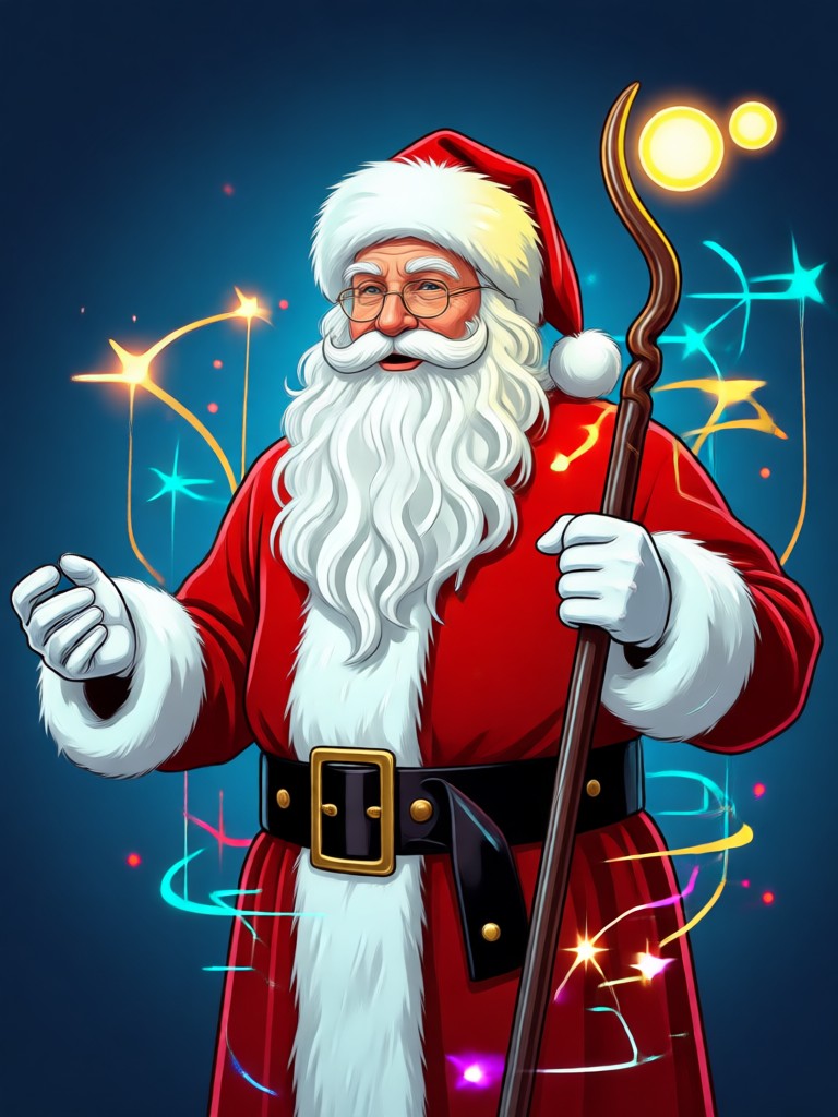 Santa transformation for social media post