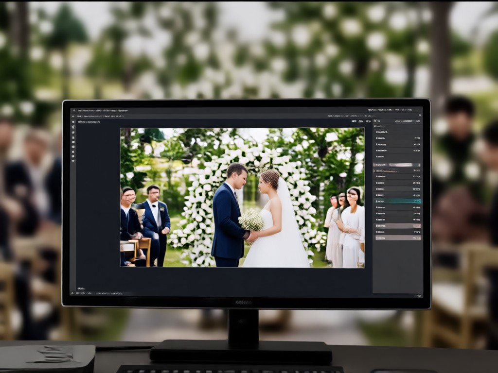 Pasangan menonton video pernikahan hasil AI mereka