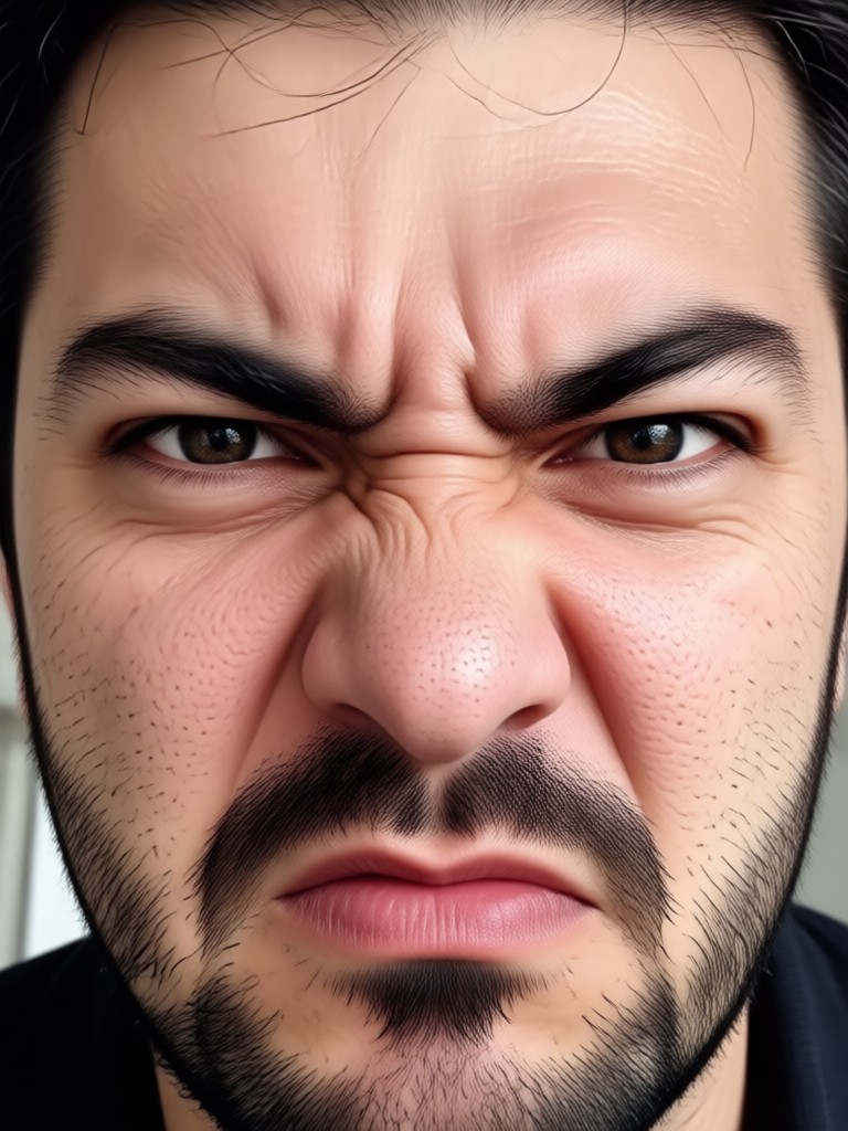 Angry group photo with synchronized rage filter