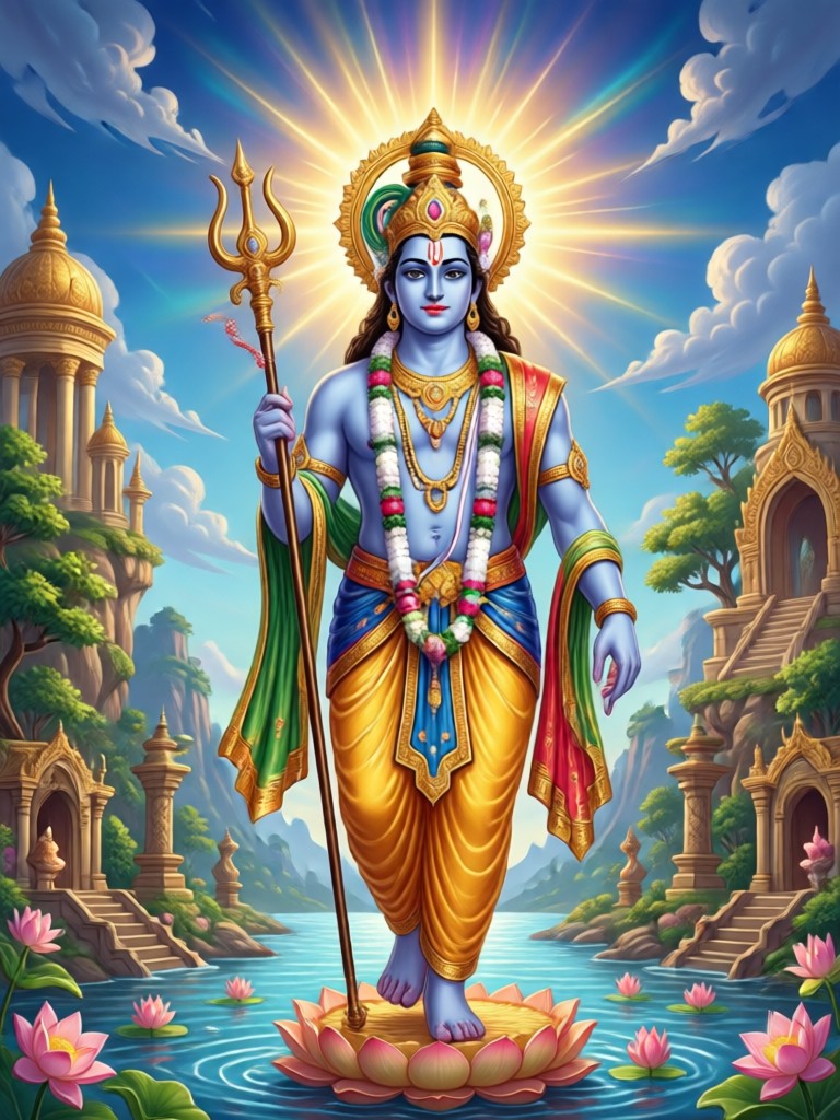 Render 3D Modern Krishna