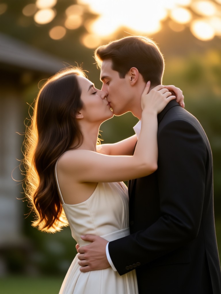 Pop art colorful engagement kiss video