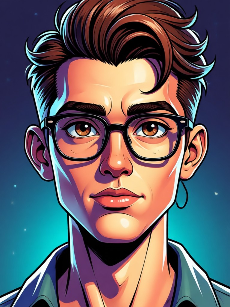 Vintage comic book AI portrait
