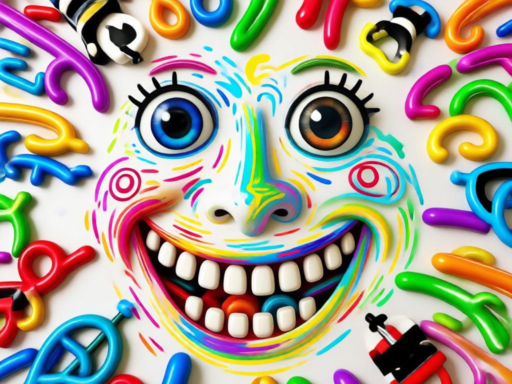 Uma foto animada com um efeito de vídeo sorridente