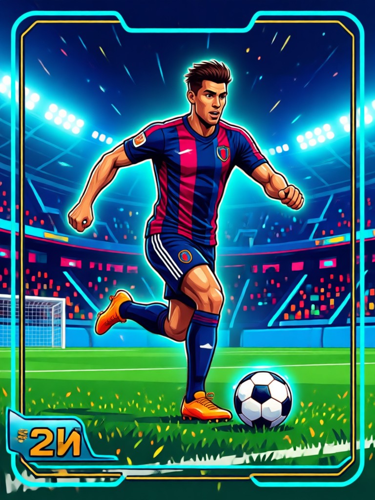 Champions League style AI football card