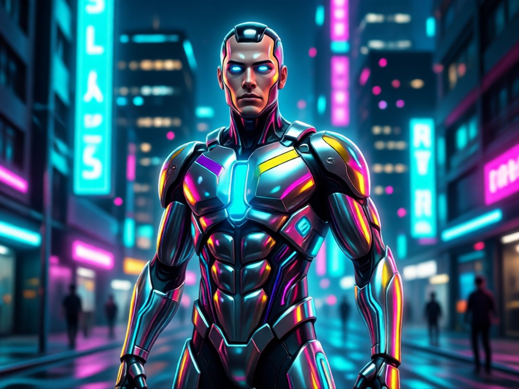 Comparison showing a normal photo next to an AI action hero transformation