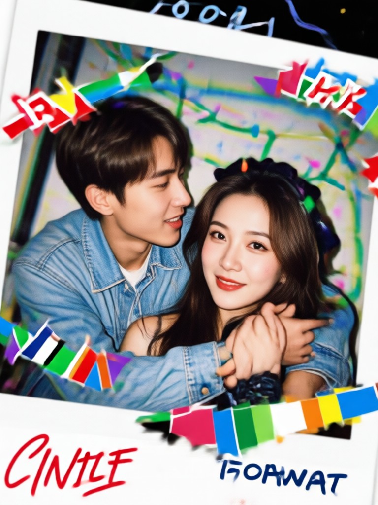 Template reel pasangan Polaroid dinamis