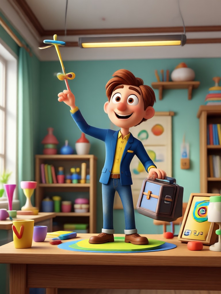 Professional headshot as Pixar style
