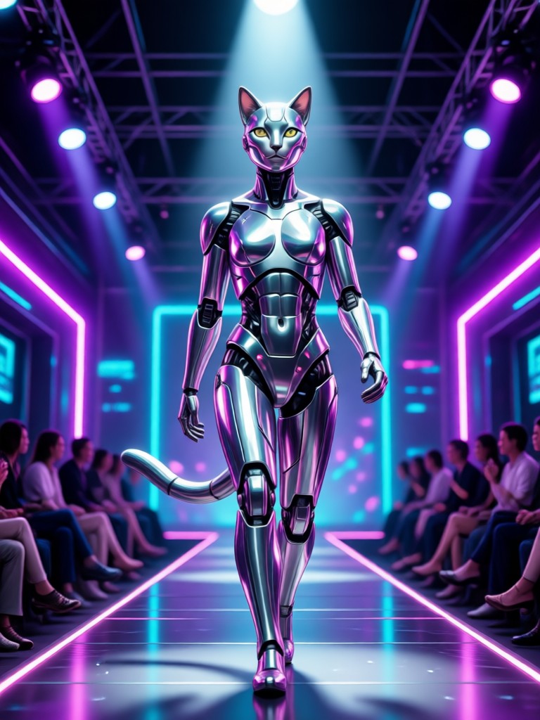 AI 캣워크 오트쿠튀르 이브닝 가운