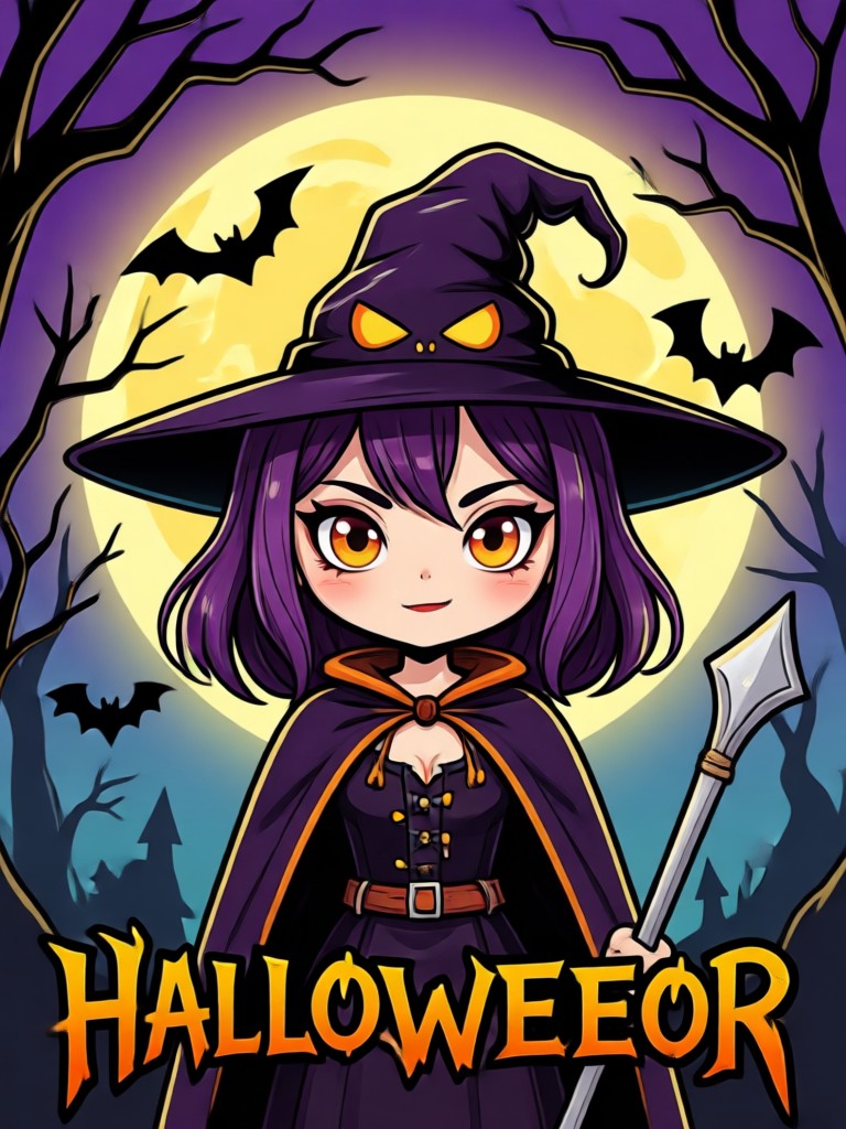 Eleganter Vampir-Halloween-Avatar mit roten Augen und Umhang