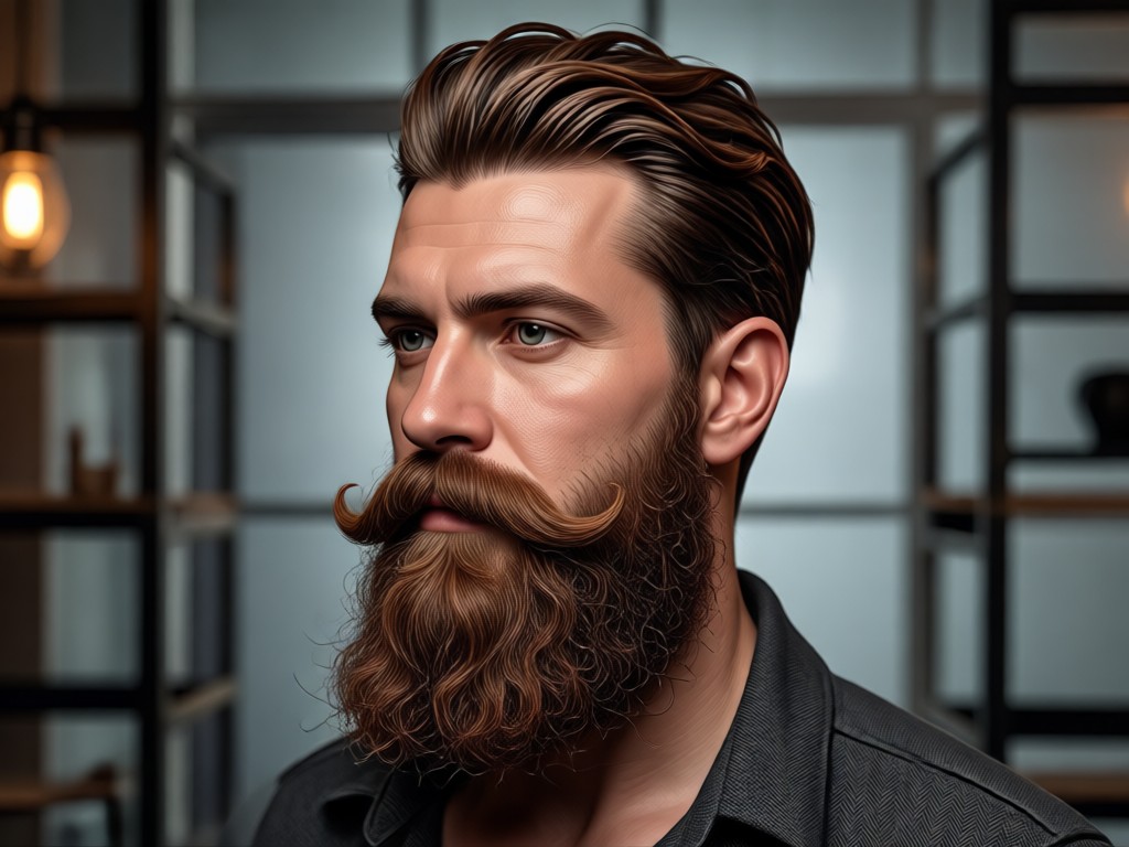 Realistic beard blending with AI technology