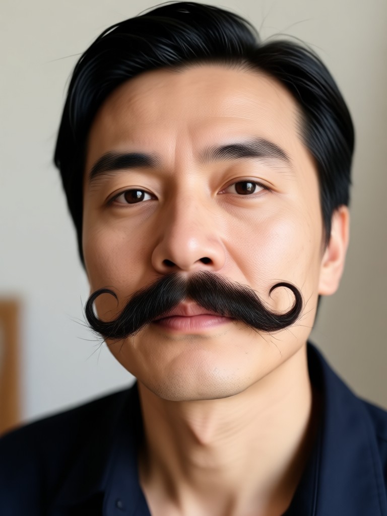 Filter kumis AI ditambahkan ke potret