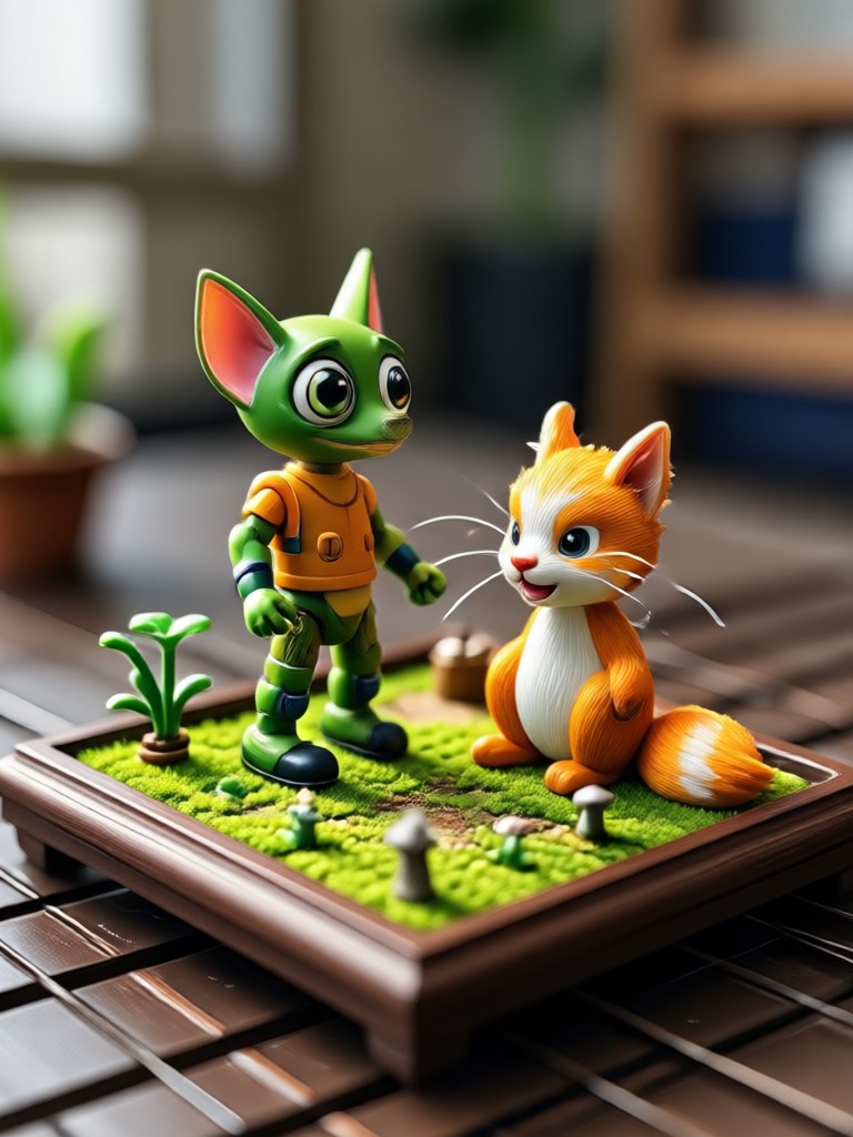 Fantasy miniature forest created by AI