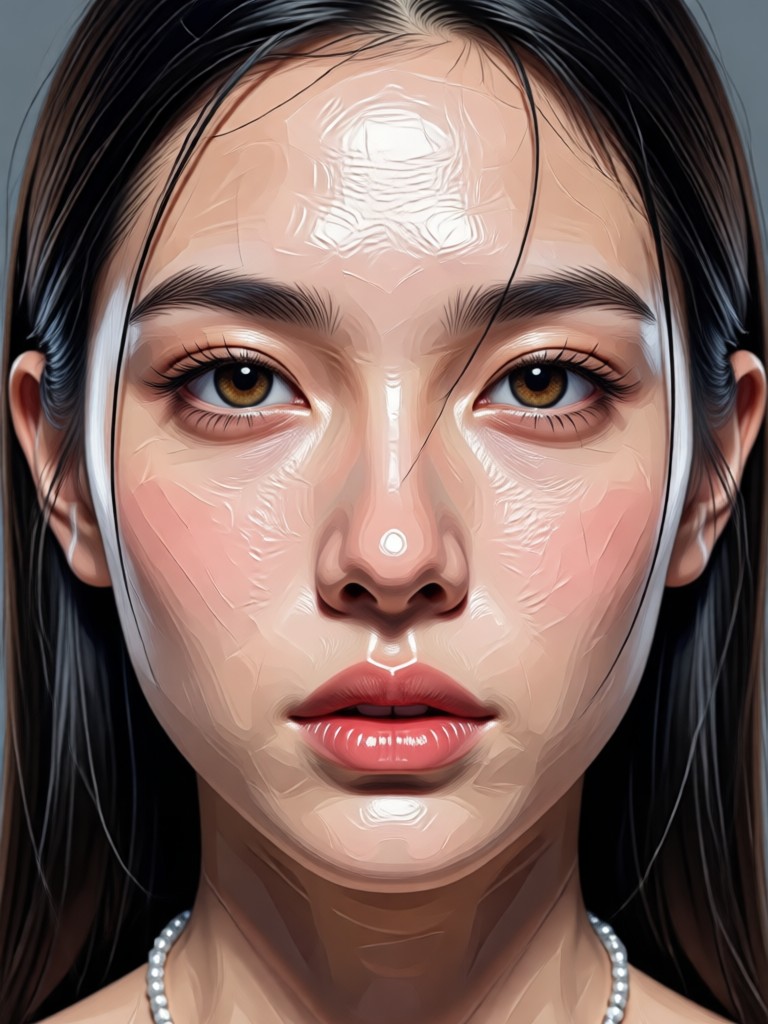Stylized anime face generated from text description
