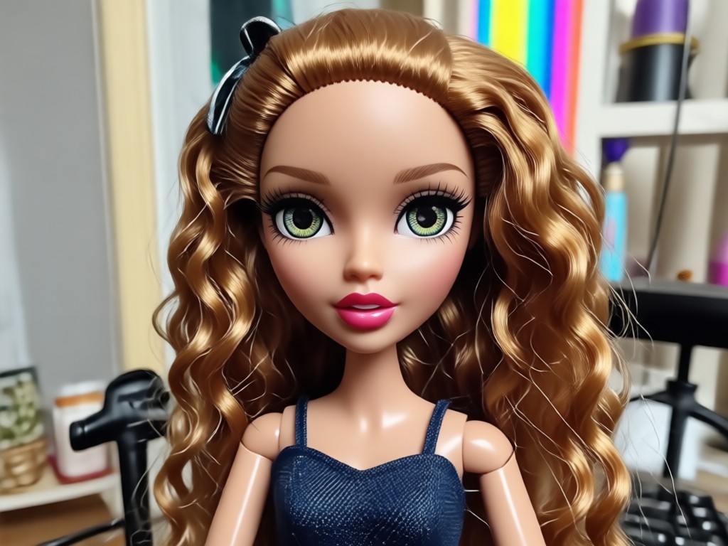 IA generando maquillaje y ojos de muñeca Bratz