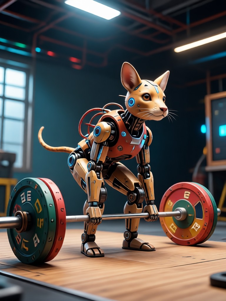Hamster on a treadmill AI fitness video