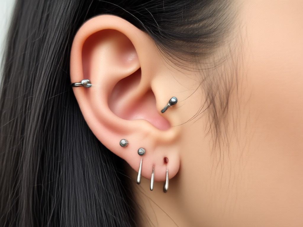 Realistic nose piercing placement