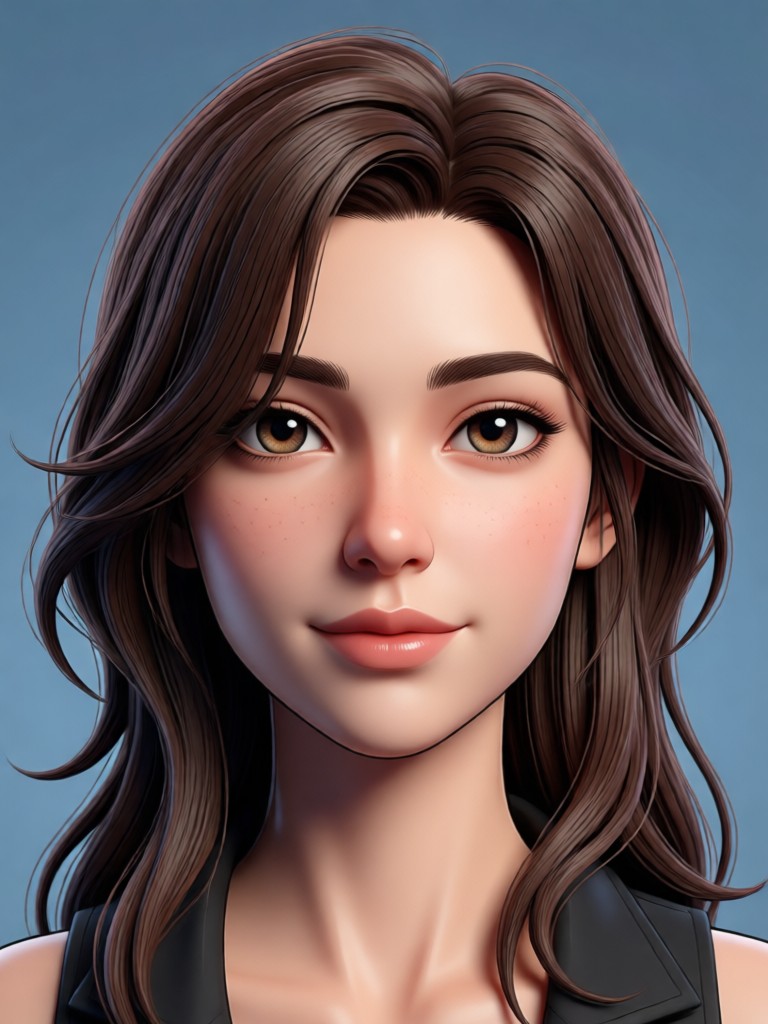 Dramatic graphic novel 3D comic character