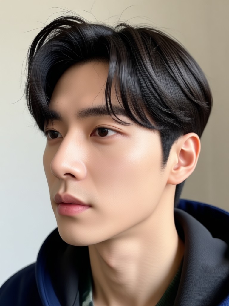 Two block cut AI hairstyle preview
