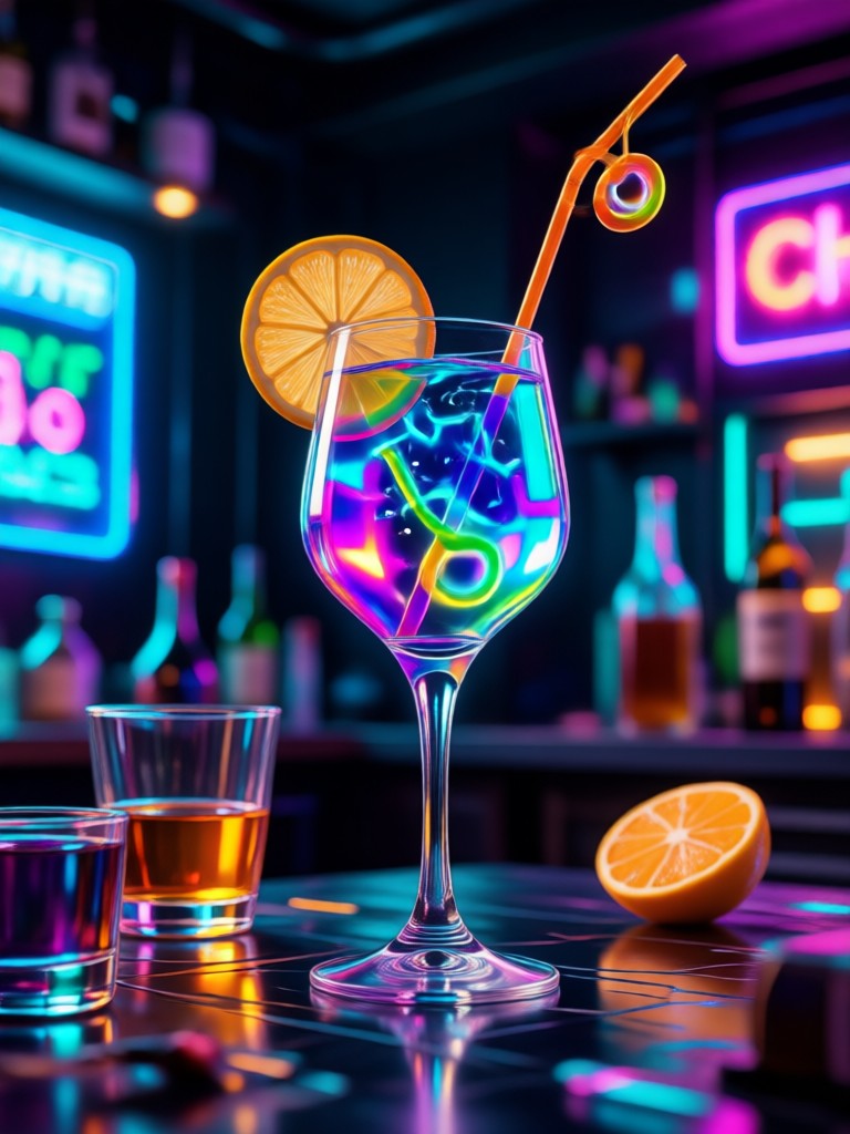 Beispiel für Cocktailnamen: Tropical Sunset Fizz