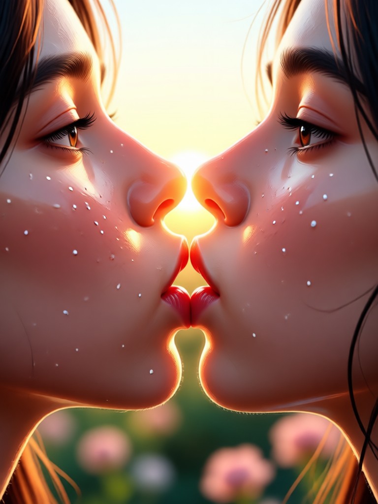AI kiss video with personalized message