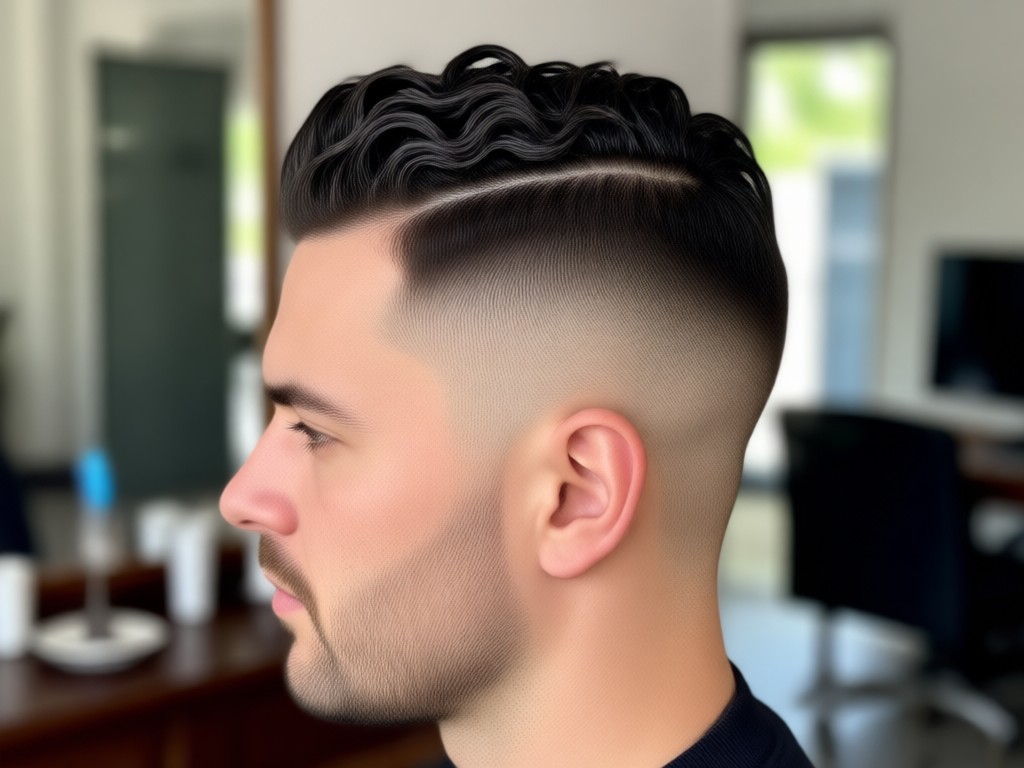 Verschiedene KI-Buzz-Cut-Stile und Fade-Varianten