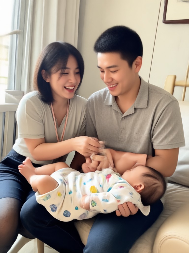 Hasil filter pasangan dengan bayi kembar AI