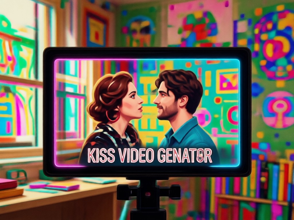 Close-up showing authentic film grain and texture on a kiss scene
