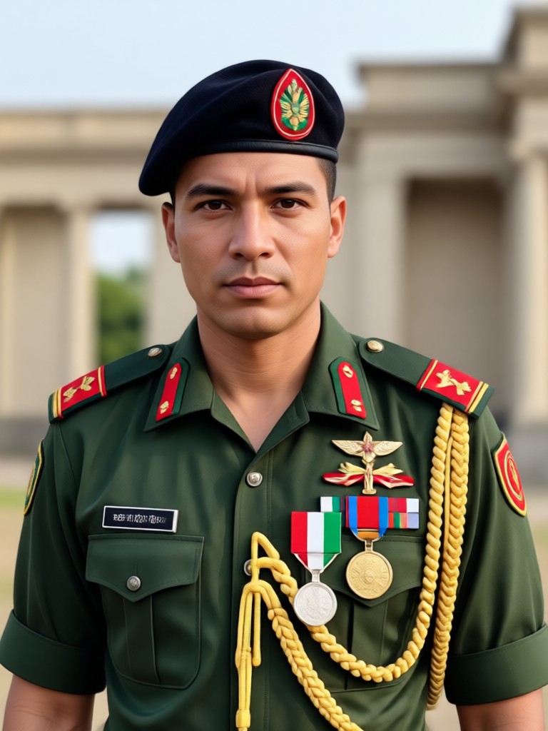 indian army ceremonial uniform portrait