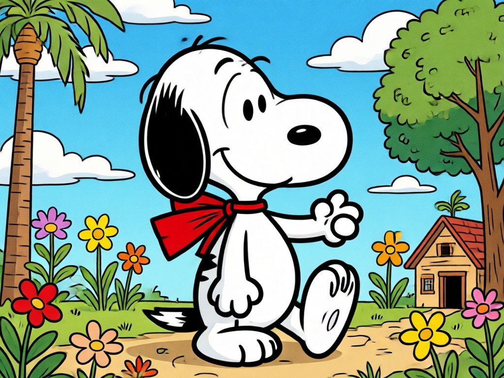 Authentic Snoopy AI filter art style