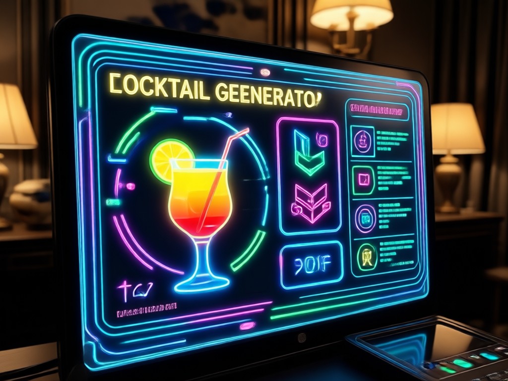 Cocktailmenü mit thematischen Getränkenamen für die Markenbildung