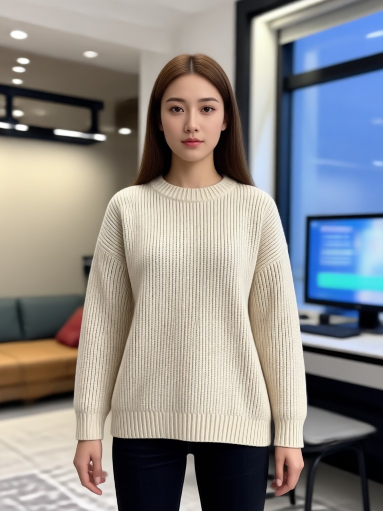Virtual try on cozy sweater