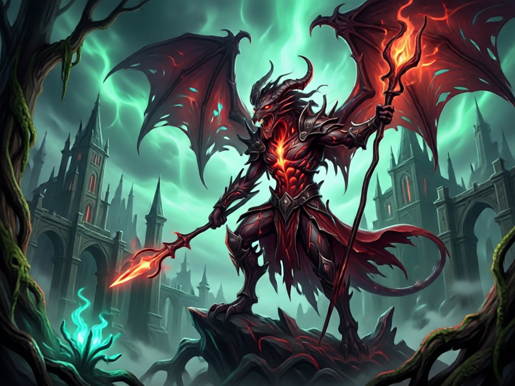 Side by side comparison showing dark fantasy AI art creation