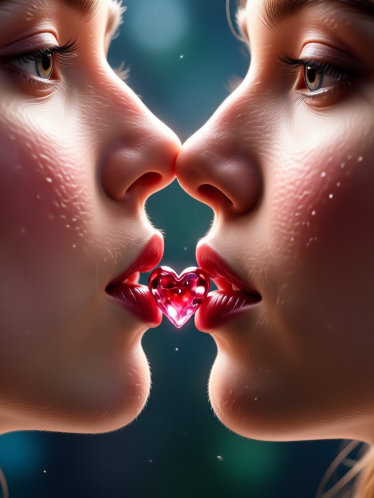 Video romántico de beso en balcón bajo la luz de la luna