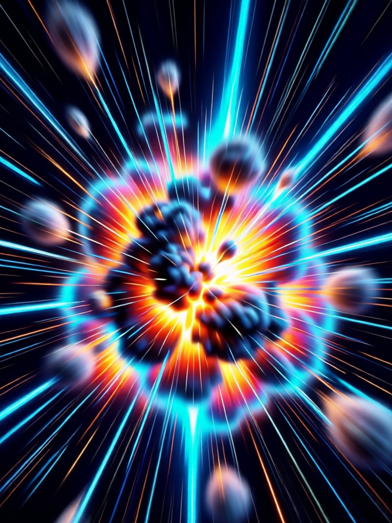 Anime-Stil Power-Up-Explosion