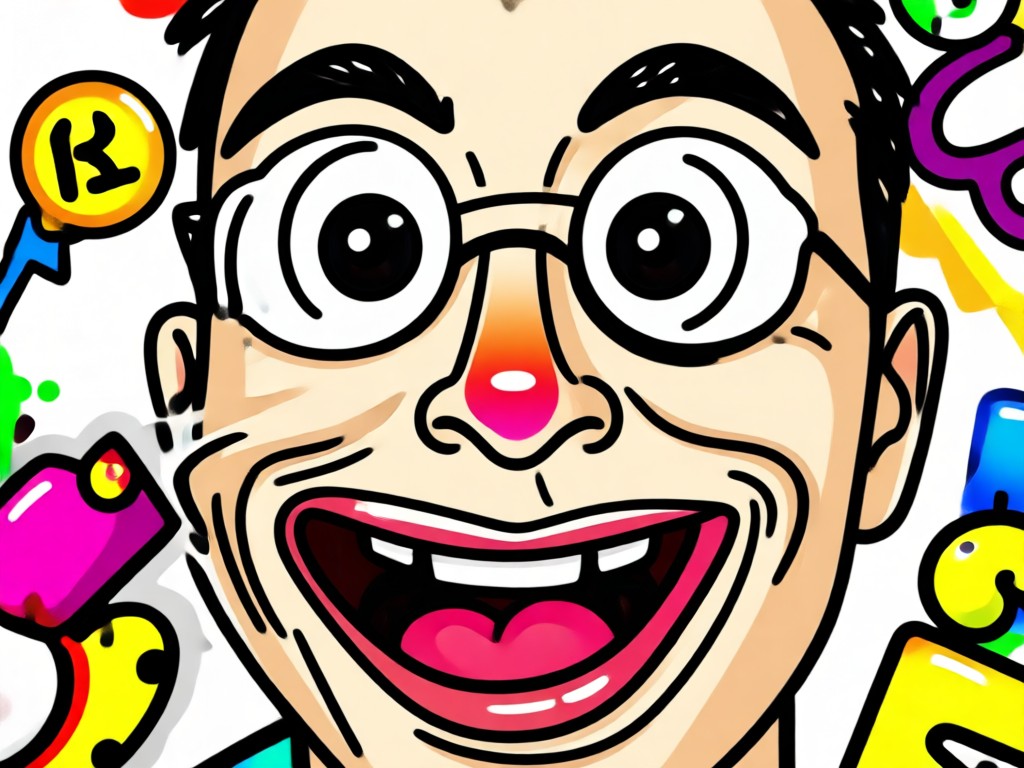 Um toque para aplicar um filtro facial engraçado de desenho animado