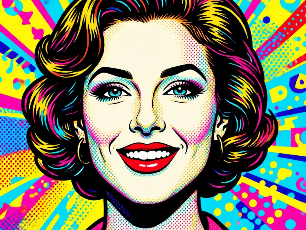 User easily creating pop art on a mobile phone