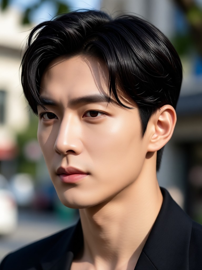 Gaya rambut pria Korea dengan highlight
