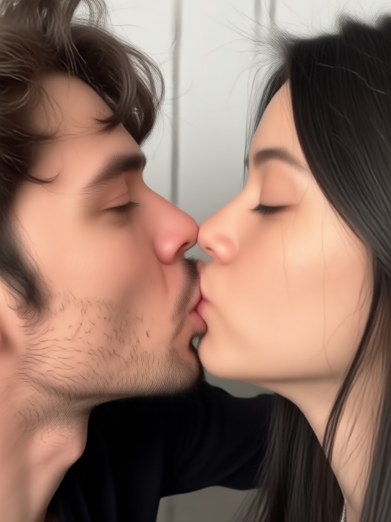 AI kiss from photo transformation