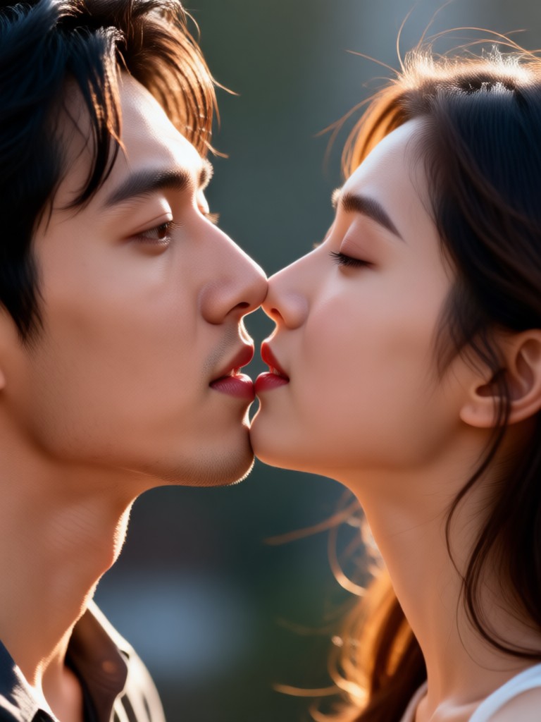 Period drama inspired AI kiss scene