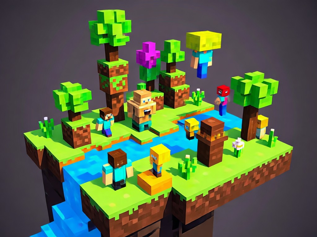 AI generated Minecraft character skins and mobs