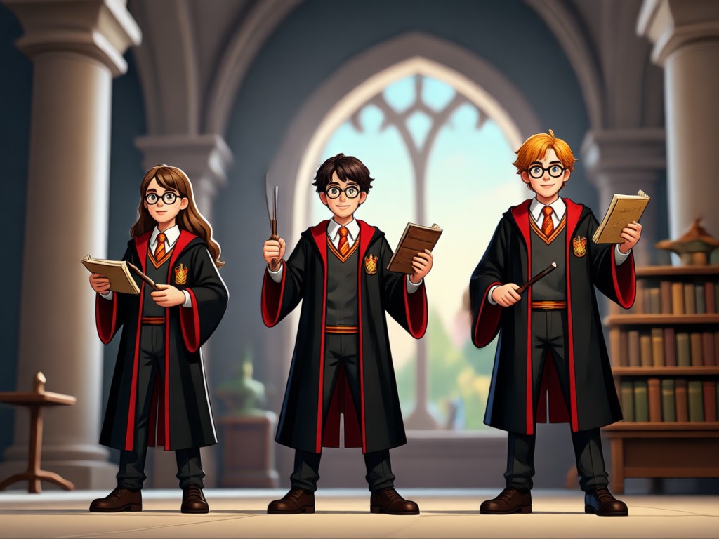 Verschiedene Harry-Potter-KI-Kunststil-Beispiele