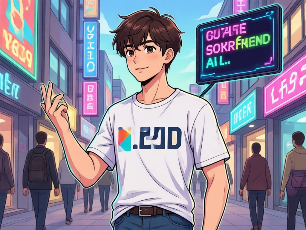 AI boyfriend customization interface showing options