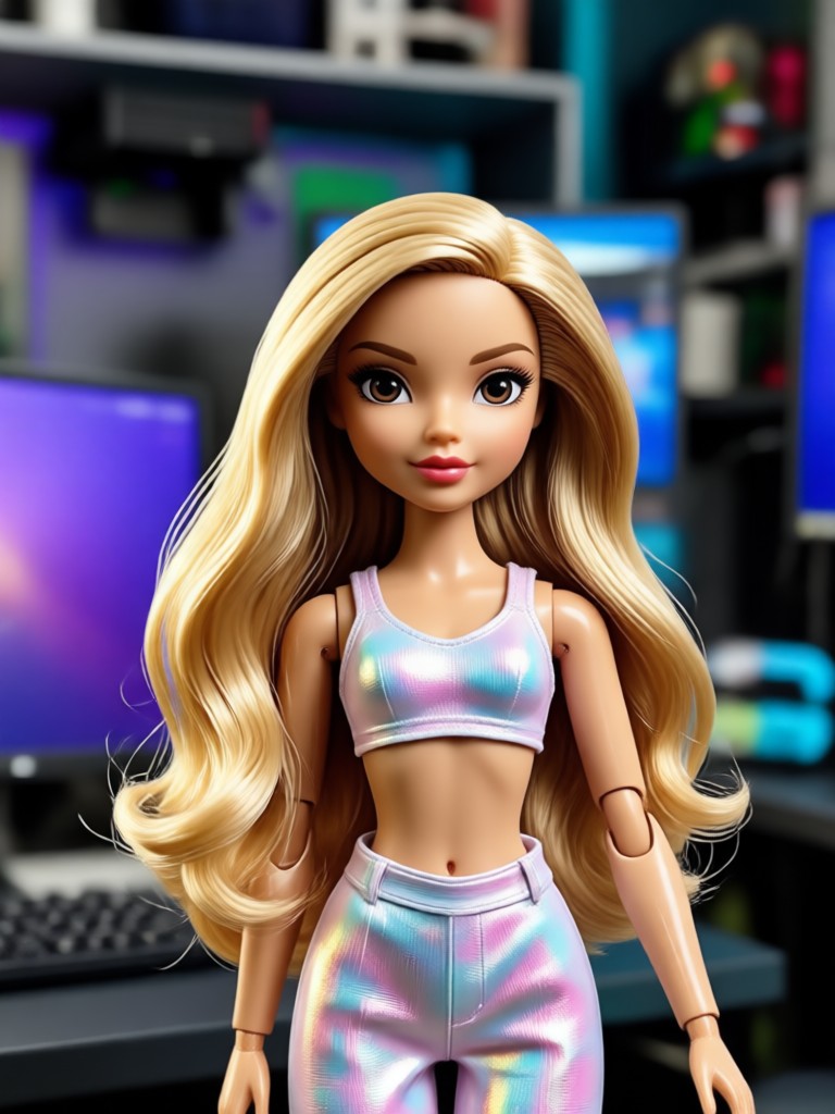 Bratz doll transformation with pink hair