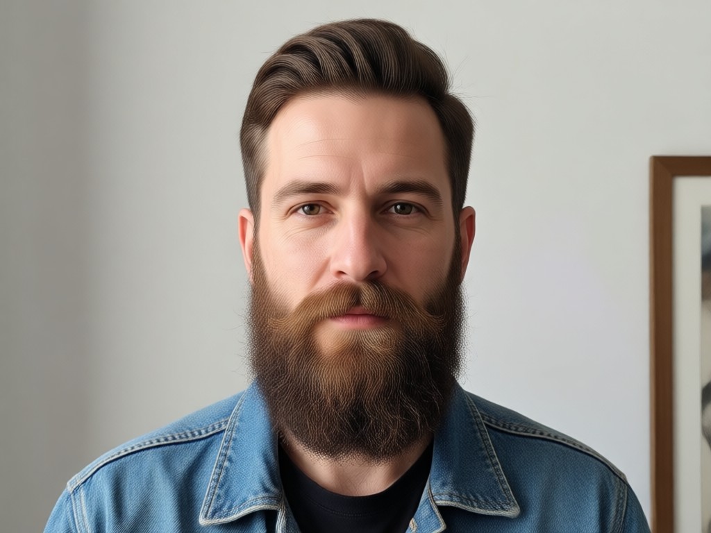 Gallery showing many different AI beard styles