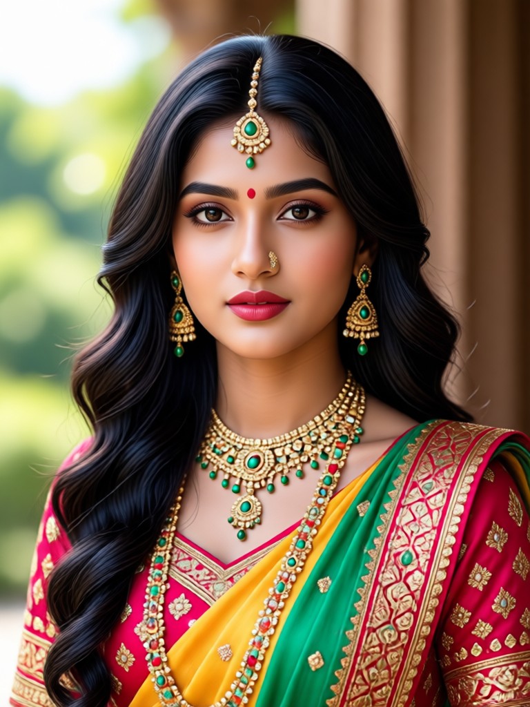 Vibrant Indian Girl AI Generation