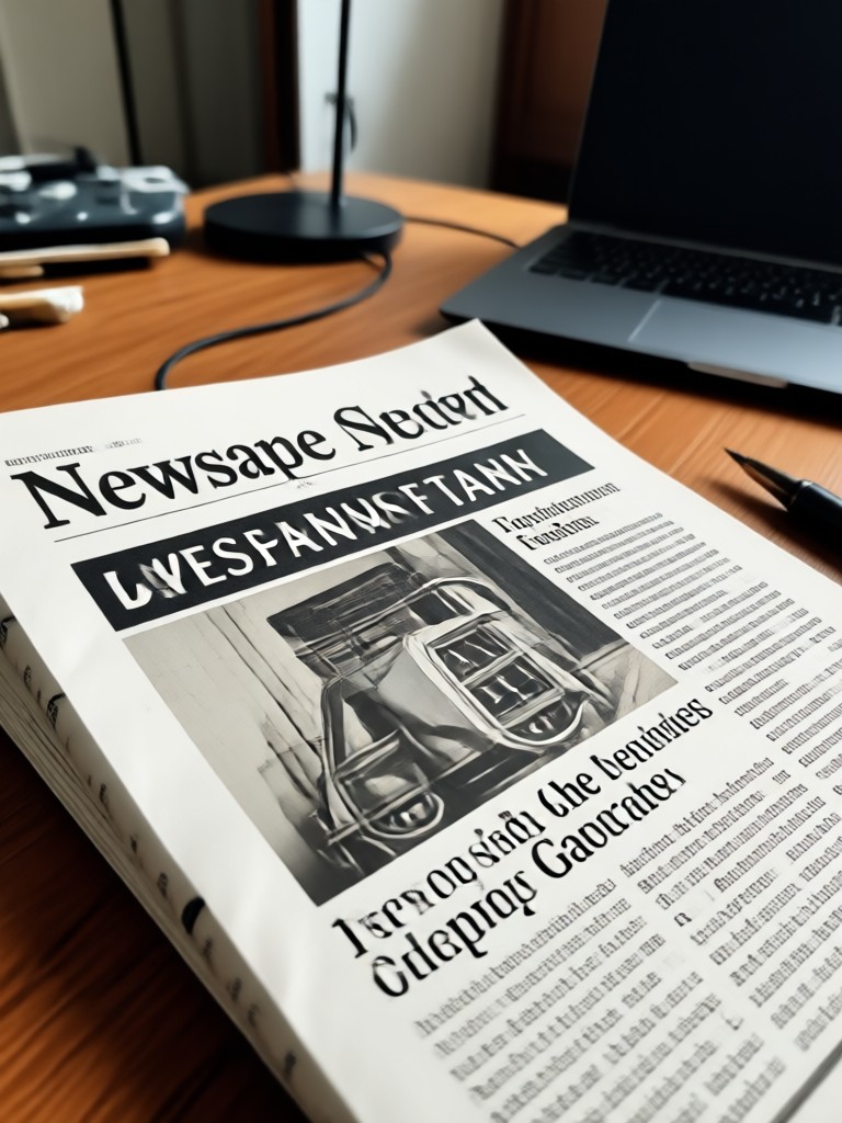 Satirical headline newspaper AI generator