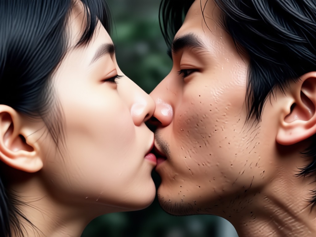 인물 사진에서 제작된 사실적인 AI 키스 애니메이션
